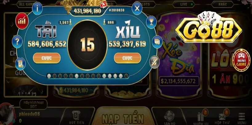Kỹ thuật “chờ cầu” trong việc chơi Tài Xỉu ở Go88 đòi hỏi sự nhạy bén